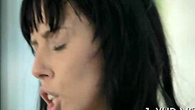 young babe takes a seat on a big item in a rough scene