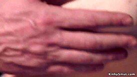 i'm the pawg blonde getting caned in this bondage device, oops