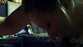 teen hints at dirty deepthroat sucking monster cock with gagging