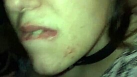 Just chilling while sucking Daddy's hard cock, gagging on every deep thrust.