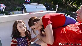 stepmom and stepdaughter share a thanksgiving surprise