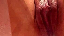 Wet European Babe Uses Dildo on Swollen Pussy Solo