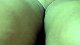 A couple engages in hardcore fucking with big tits and handjob on the couch.