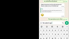 the young latina brunette chats on tinder, meeting new people in her web series