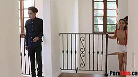 Virgin brother drilled hard by step sister today