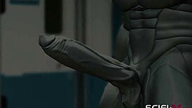 Busty Ebony Teen 18+ Enjoys Hard Anal with Sex Robot in Medbay