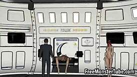 Hey, bu foxy 3d çizgi sarışın güzeli ıslak amını sertçe oynatıyor!