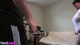 Calling the repairman for a blowjob roleplay