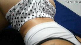 a latina friend hits her boyfriend with her big ass, leading to creampie and pregnancy