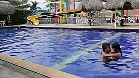 Pool Day Turns Hot With Neighbor Kissing