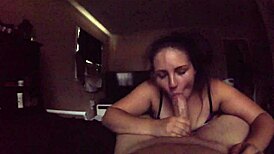 Hey, check out this bj with cum in mouth pov