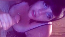 Watch her smoke while giving a blowjob, those tits bouncing in the fetish scene.