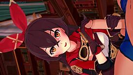 Amber teases with shorts, bent over for doggystyle action?