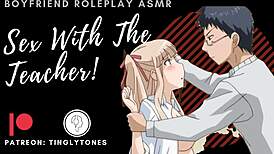 Teacher Boyfriend Roleplay Involves Spanking and Kinky Sex Outdoors with Bookworm Friend