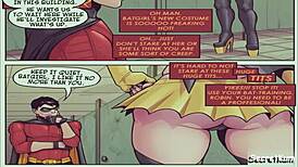 Batgirl In Skimpy Outfit Gets Ass And Pussy Fucked By Robin