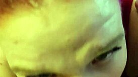 My Redhead Wife Gives a Sloppy Blowjob with Lots of Saliva and Enthusiasm