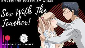 Teacher Boyfriend Roleplay Involves Spanking and Kinky Sex Outdoors with Bookworm Friend