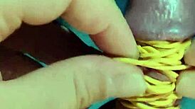 Ifoslave indulges in rubber band play.