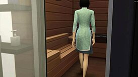 Asian Stepmom Massages Him After Work Visit