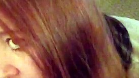 Watch this cute redhead sucking cock hard in face fucking action.