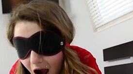 Teen 18+ punished with spanking and deepthroat in garage bdsm session