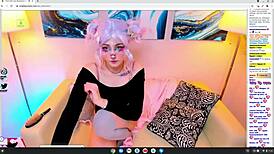 Cosplay Anime Pet Enjoys Playing Games