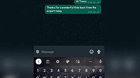 Detailed whatsapp sex chat session with an uber driver unfolds passionately.