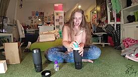 habakon tests out various toys for fun