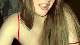 Sweet elevator blowjob ends with a sticky cum finish