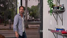 Barber shop group fantasy with ebony teens