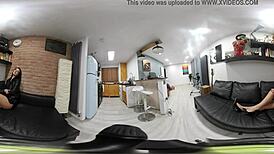 Lauren poses in black leather skirt and heels