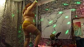 Watch the Halloween pumpkin pussy dance.