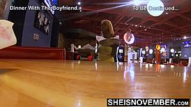 Oh, dad's ebony friend teaches me missionary sex! So hot with big natural tits!