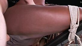 strapped ebony interracial fucked with big cock