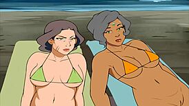 Beifong women get boob fucked in trainer book