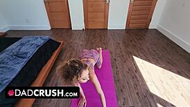 beautiful stepdaughter allie addison strips after a dirty kitchen game with stepdaddy on dadcrush.