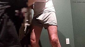 what's behind this forbidden handjob by a stunning femdom? a surprising cumshot awaits!