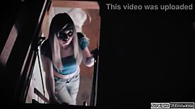 Stepbrother fucks teen stepsister rough in wild deepthroat session