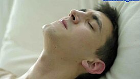 skinny twink enjoys solo close-up masturbation