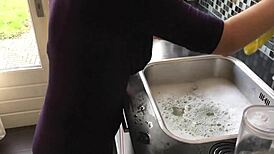 Milf Flashes Household Treasures Leading To Intense Fucking Climax