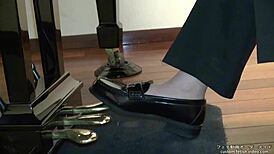 asian japanese babe explores saliva and tit fetish in hardcore session