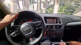 i fucking in the car with a sexy man - pov - mariana martix with squirting cowgirl