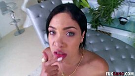 Cassidy Banks Busty Brunette Slut Gets Face Fucked and Deepthroats Big Cock with Big Ass