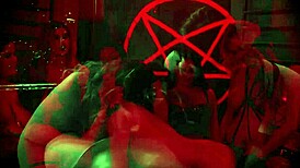 Fucked by satan in hardcore anal orgy mix