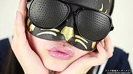 asian japanese babe explores saliva and tit fetish in hardcore session