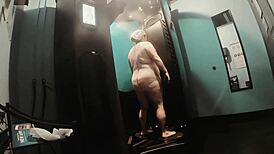 sexy bbw shows off fresh spray tan in remastered clip