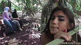 Boss and stepdad watch as petite teen screwed by the military