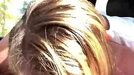 plays with huge tits and sucks