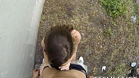 filling scarlett sawyer's face with jizz!