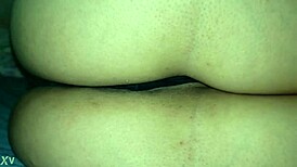 Wife's Ass Stuffed with Panties in Cumshot Display